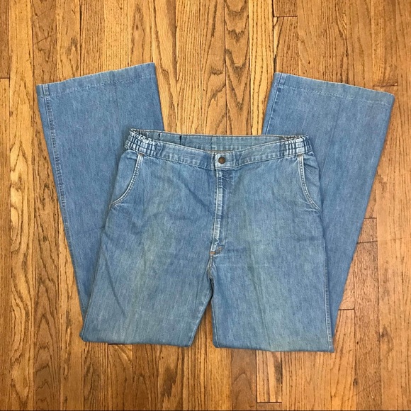 VTG 70’s H.I.S. Denim jeans, wide bottoms - Picture 3 of 6